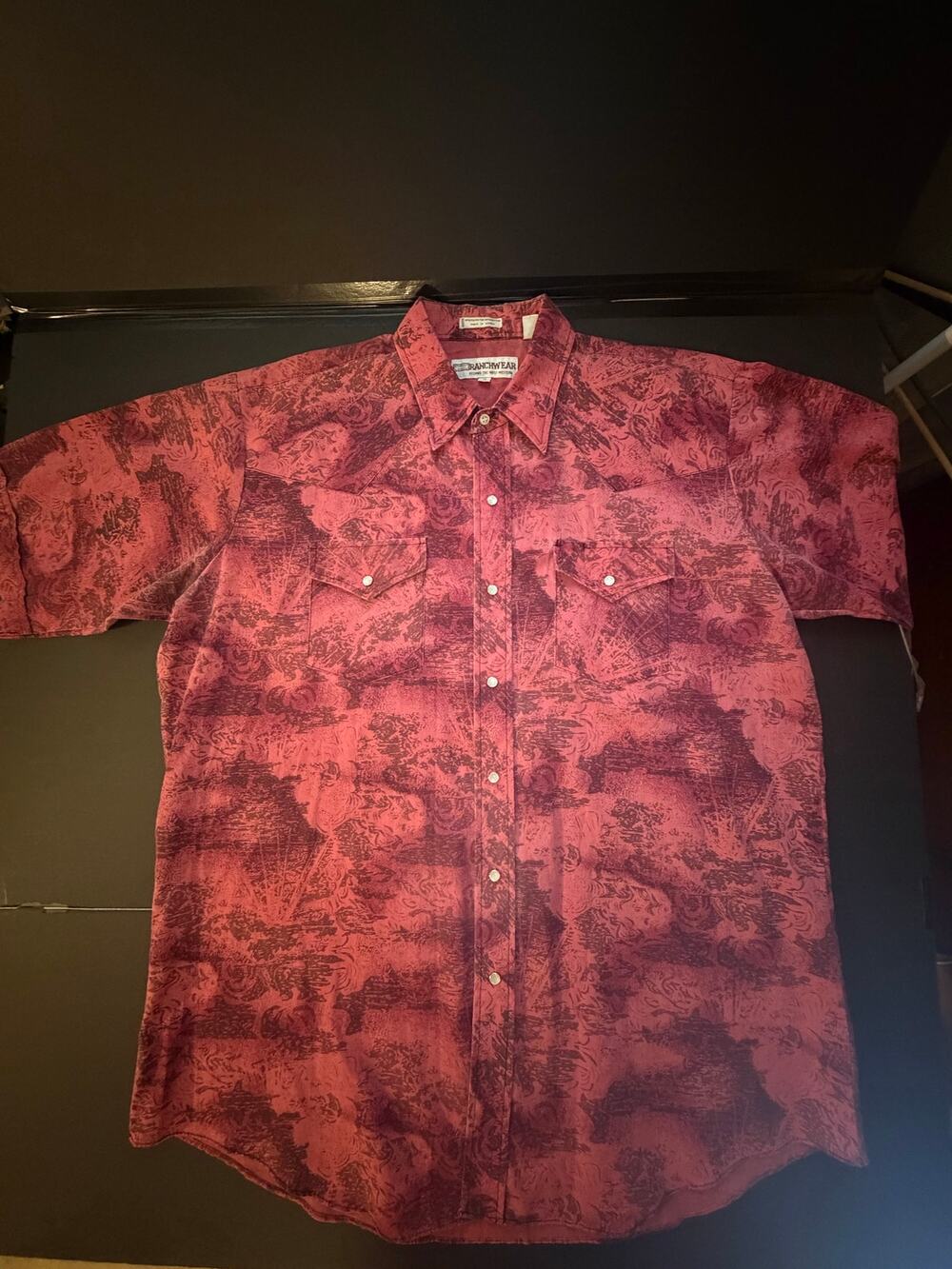 Corral West Ranchwear Men’s 17 Red Western Pearl Snap Shirt – Vintage Korea